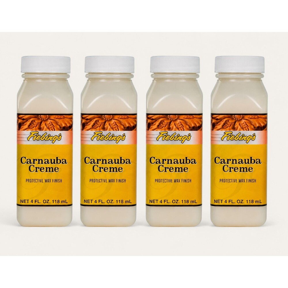 Fiebing's Carnauba Creme Protective Wax Finish Leather Care 4 oz Lot of 4 New